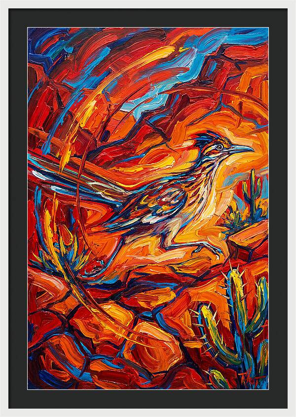 Roadrunner In Vibrant Desert