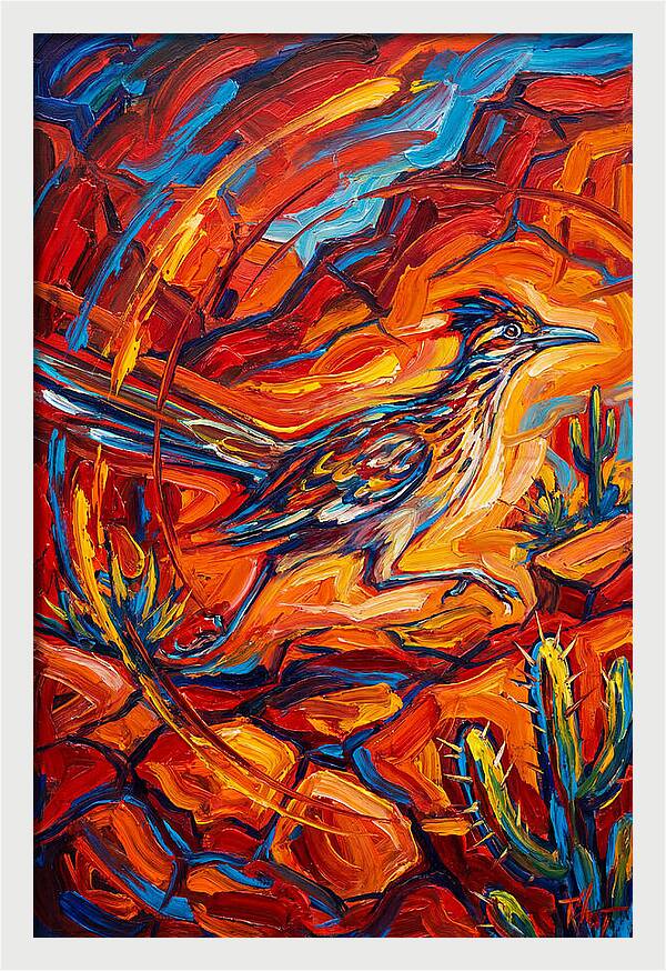 Roadrunner In Vibrant Desert