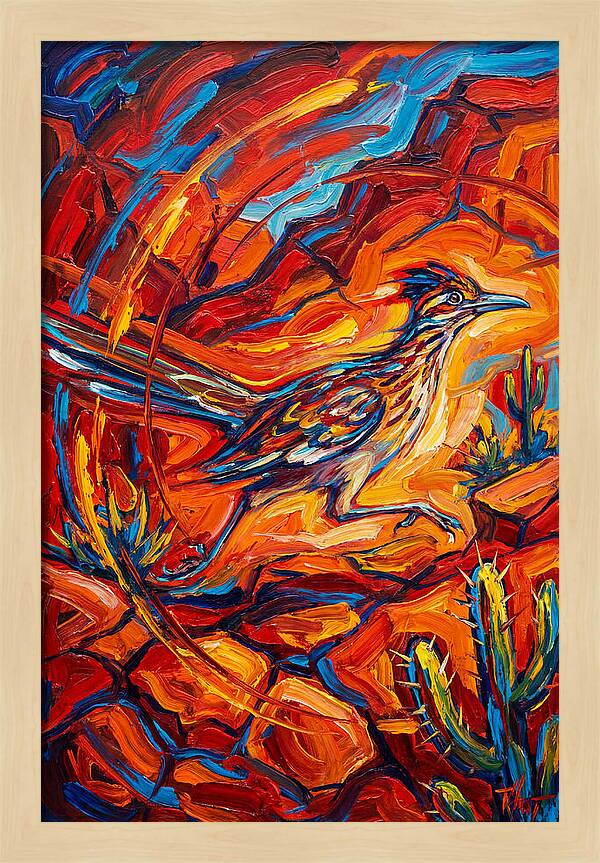 Roadrunner In Vibrant Desert