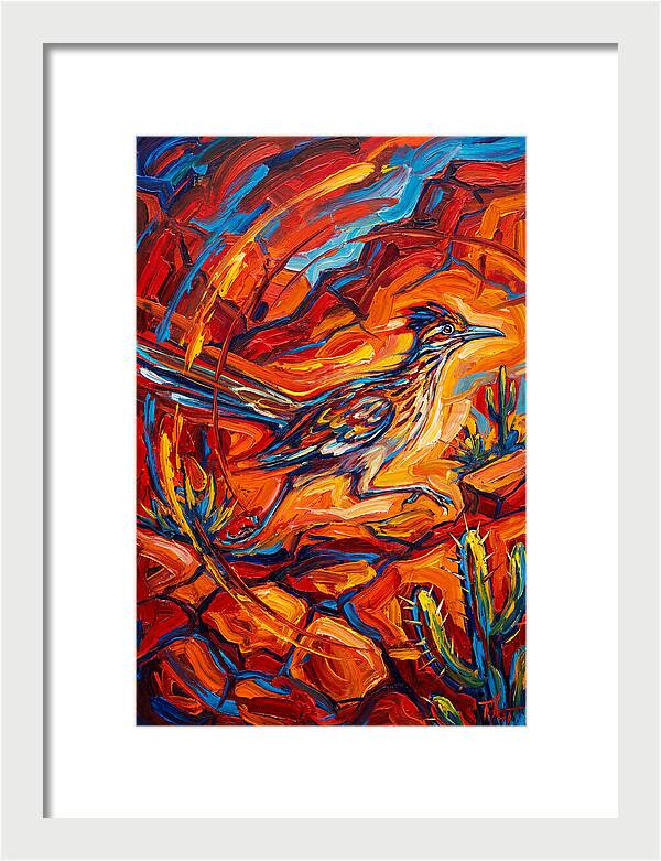 Roadrunner In Vibrant Desert