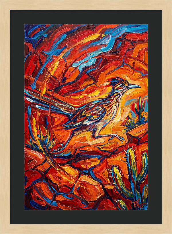 Roadrunner In Vibrant Desert