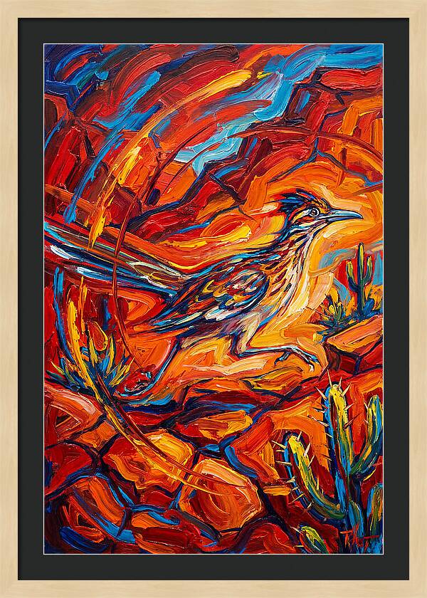 Roadrunner In Vibrant Desert