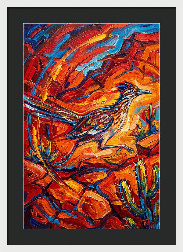 Roadrunner In Vibrant Desert