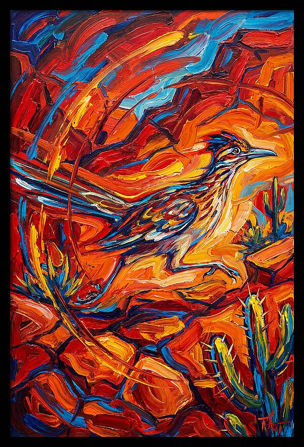 Roadrunner In Vibrant Desert