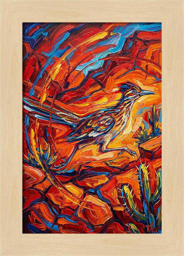 Roadrunner In Vibrant Desert