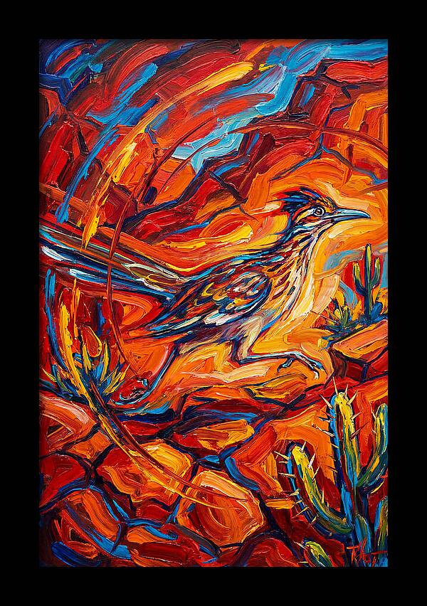 Roadrunner In Vibrant Desert