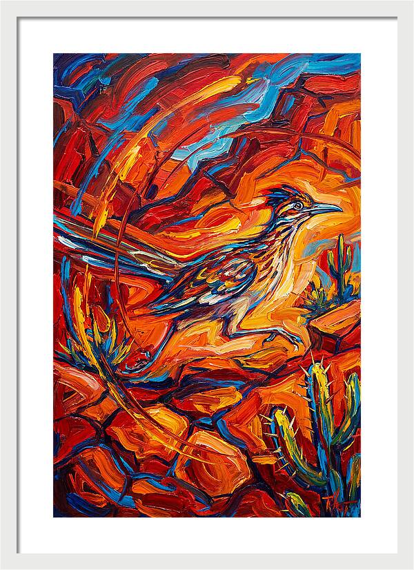 Roadrunner In Vibrant Desert