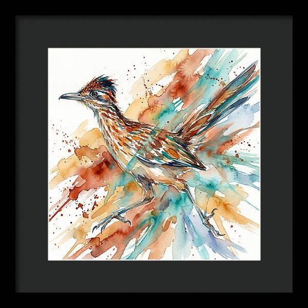 Roadrunner In Watercolor Splendor