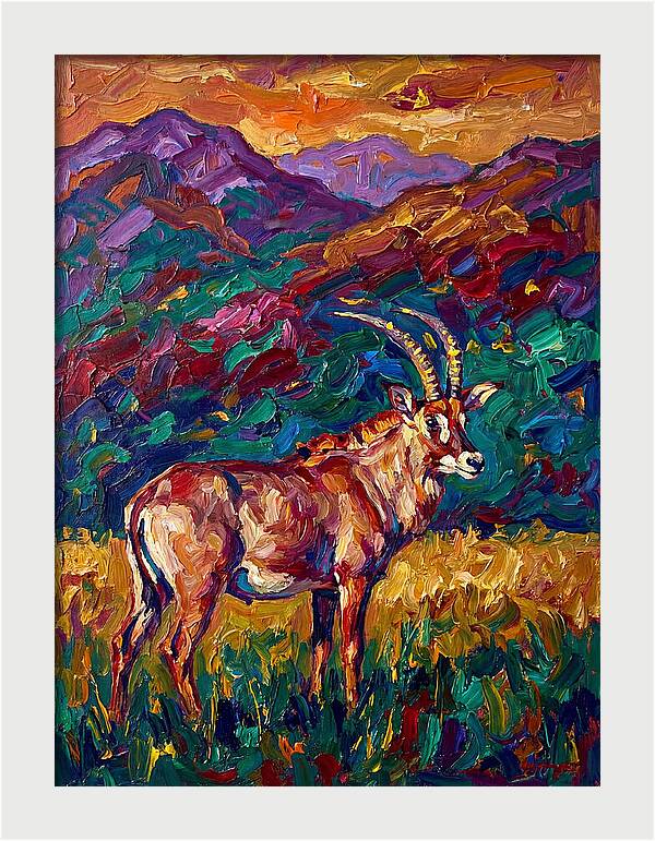 Roan Antelope Amidst Lush Scenery