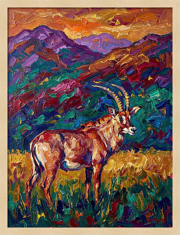 Roan Antelope Amidst Lush Scenery