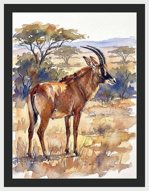 Roan Antelope In Nature