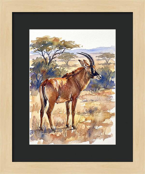 Roan Antelope In Nature