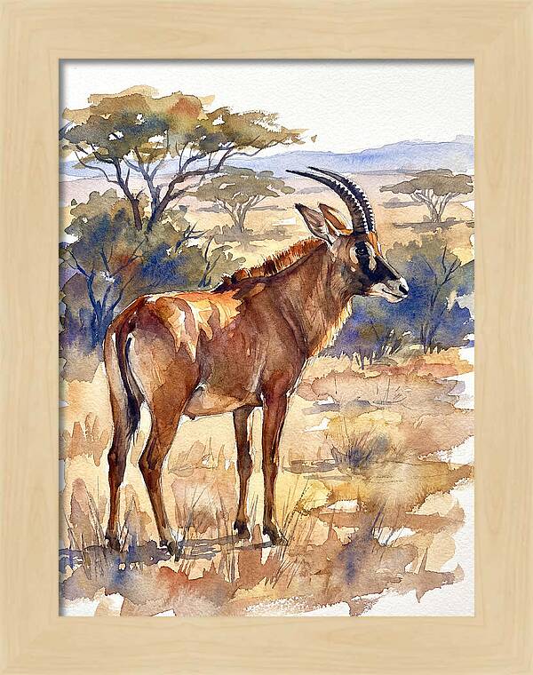 Roan Antelope In Nature