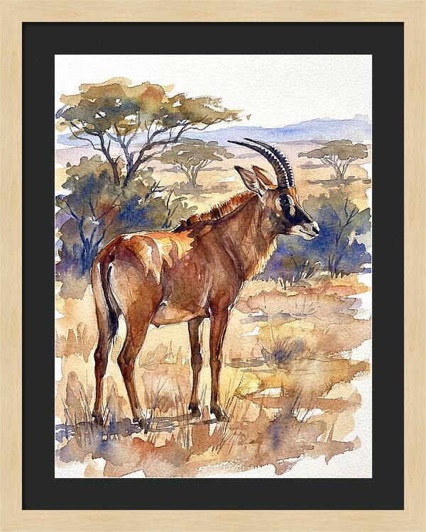 Roan Antelope In Nature