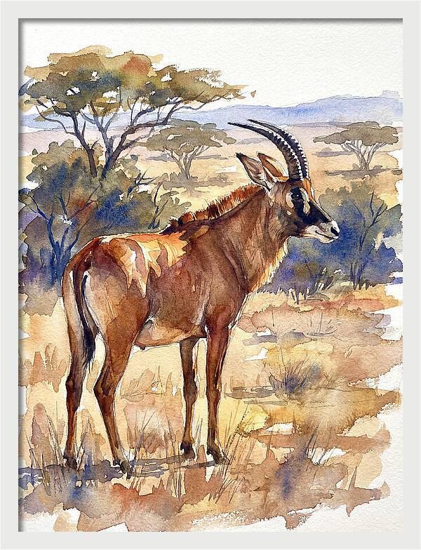 Roan Antelope In Nature