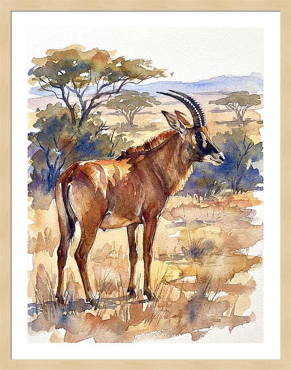 Roan Antelope In Nature