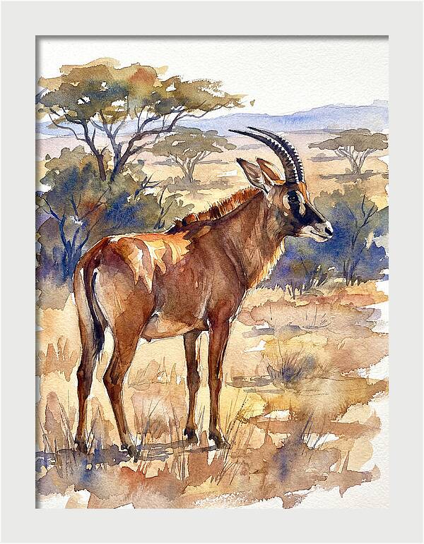 Roan Antelope In Nature