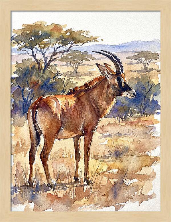Roan Antelope In Nature