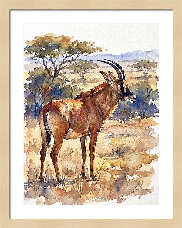 Roan Antelope In Nature