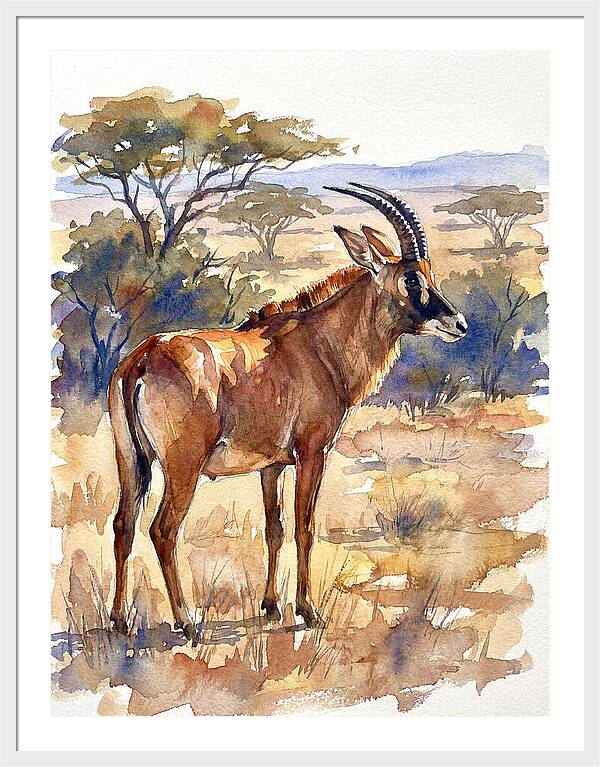 Roan Antelope In Nature