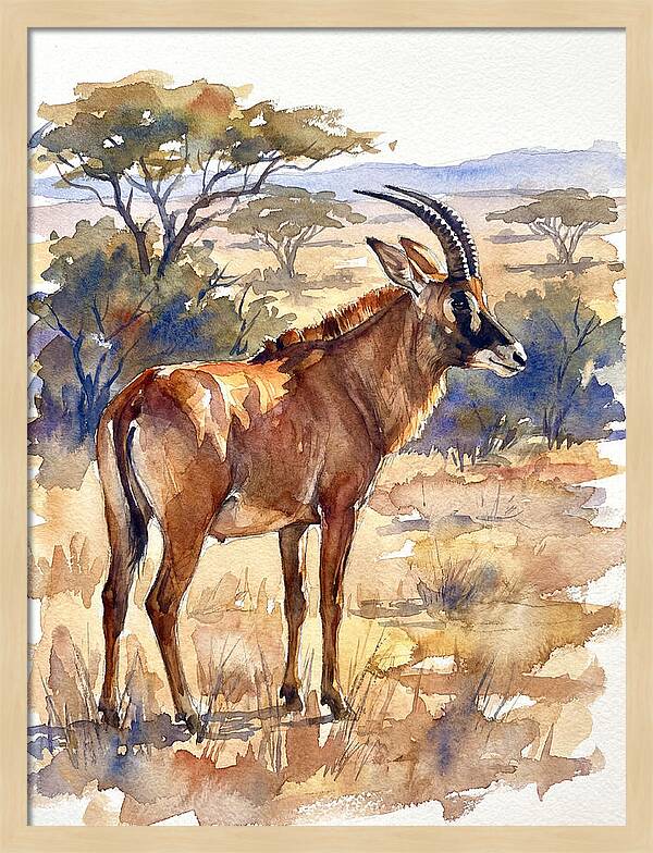 Roan Antelope In Nature