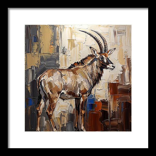 Roan Antelope In Palette Knife Style