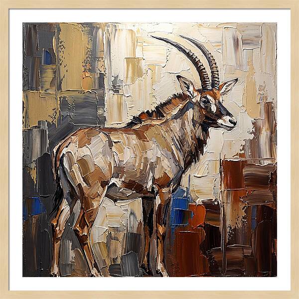 Roan Antelope In Palette Knife Style