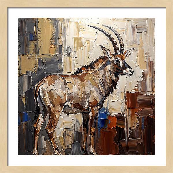 Roan Antelope In Palette Knife Style