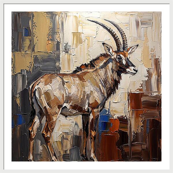 Roan Antelope In Palette Knife Style