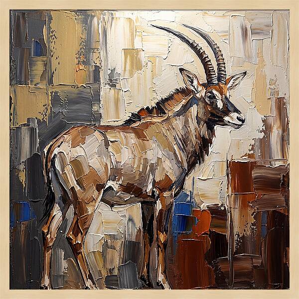 Roan Antelope In Palette Knife Style