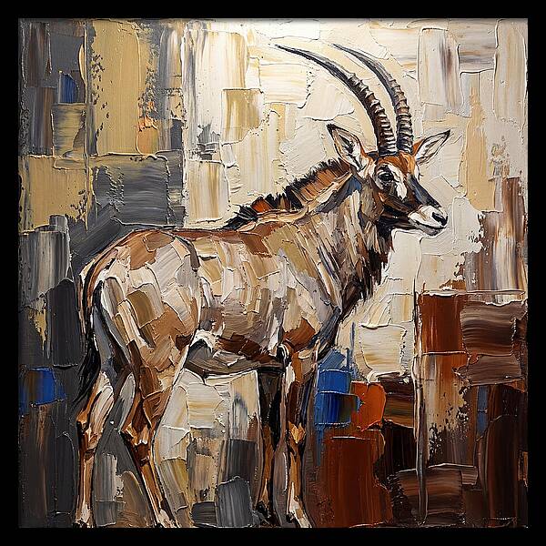 Roan Antelope In Palette Knife Style