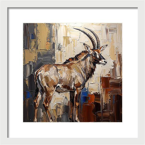 Roan Antelope In Palette Knife Style