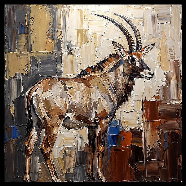 Roan Antelope In Palette Knife Style