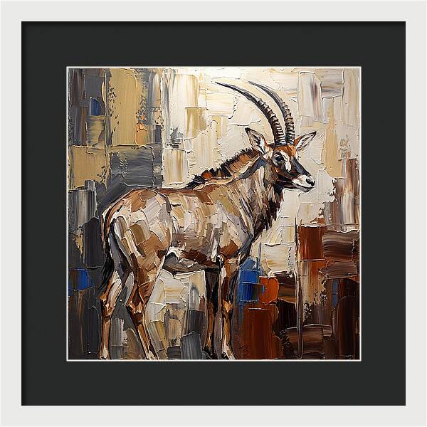 Roan Antelope In Palette Knife Style