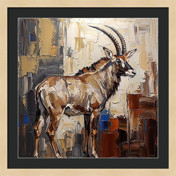 Roan Antelope In Palette Knife Style
