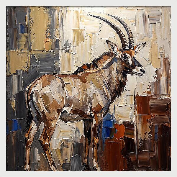 Roan Antelope In Palette Knife Style