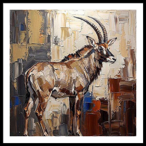Roan Antelope In Palette Knife Style