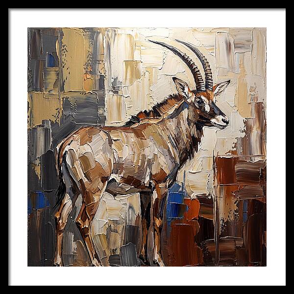 Roan Antelope In Palette Knife Style