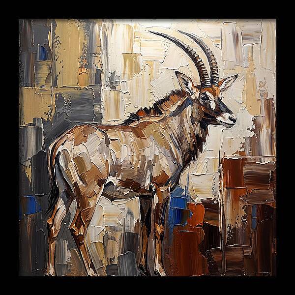 Roan Antelope In Palette Knife Style