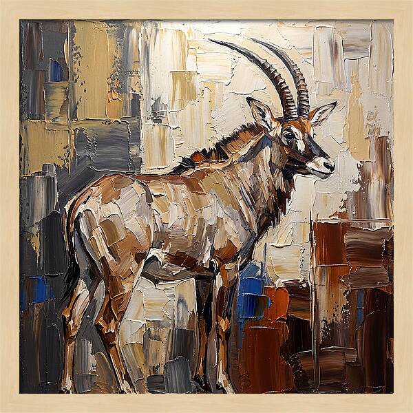 Roan Antelope In Palette Knife Style