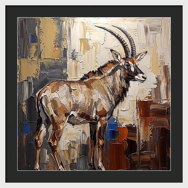 Roan Antelope In Palette Knife Style