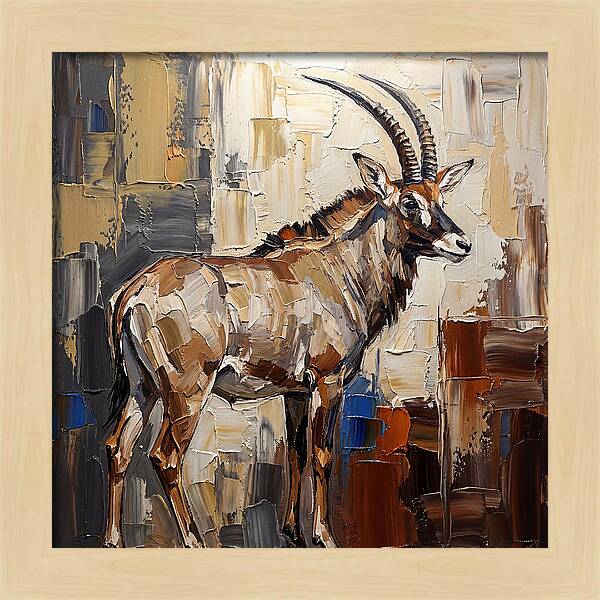 Roan Antelope In Palette Knife Style