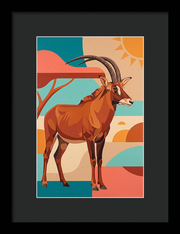 Roan Antelope In Vibrant Landscape