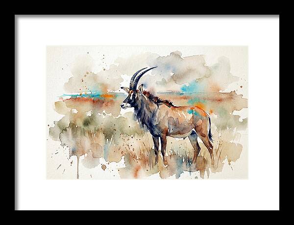 Roan Antelope Watercolor