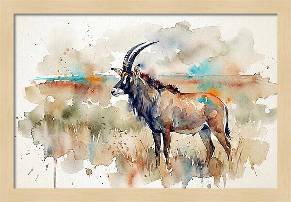 Roan Antelope Watercolor