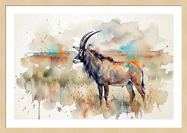 Roan Antelope Watercolor