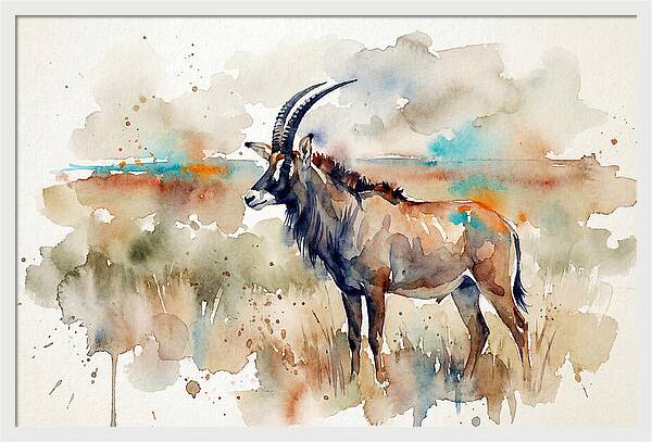 Roan Antelope Watercolor