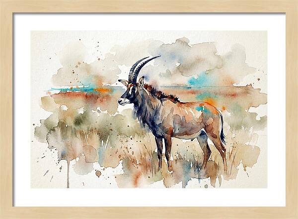 Roan Antelope Watercolor