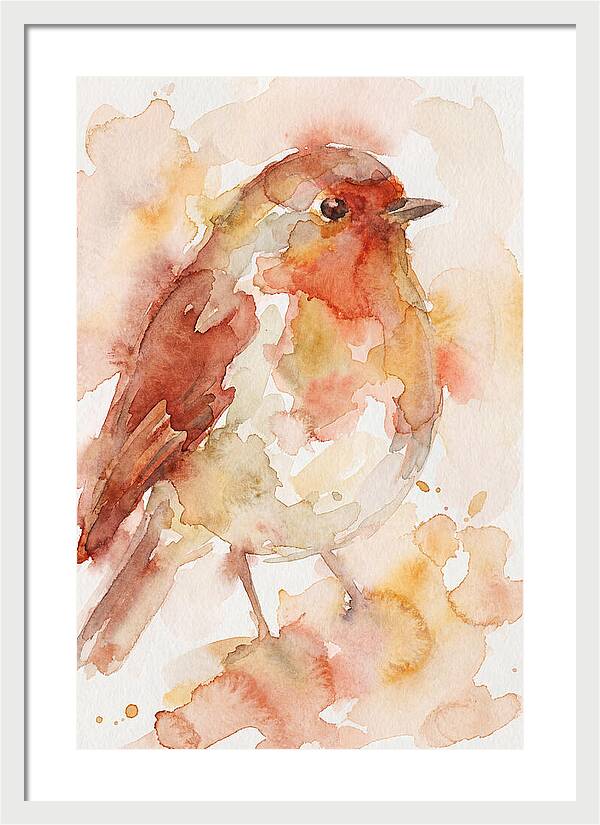 Robin In Watercolor Hues