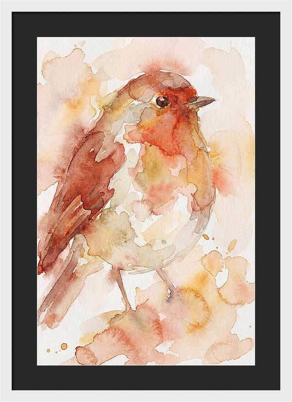 Robin In Watercolor Hues
